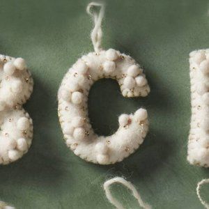 Anthropologie Holly Pommed "C" Monogram Ornament